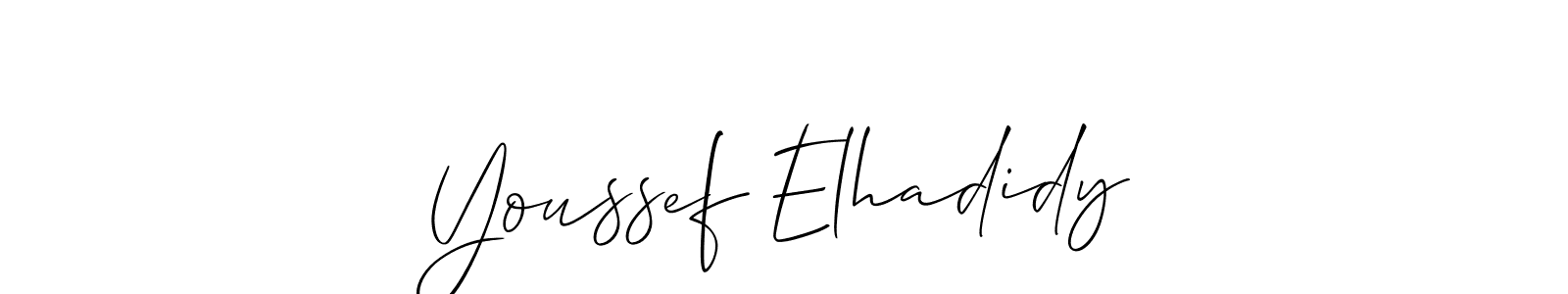 This is the best signature style for the Youssef Elhadidy name. Also you like these signature font (Allison_Script). Mix name signature. Youssef Elhadidy signature style 2 images and pictures png