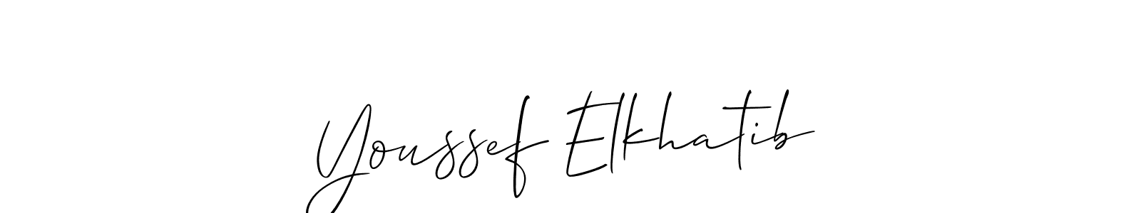 How to make Youssef Elkhatib signature? Allison_Script is a professional autograph style. Create handwritten signature for Youssef Elkhatib name. Youssef Elkhatib signature style 2 images and pictures png