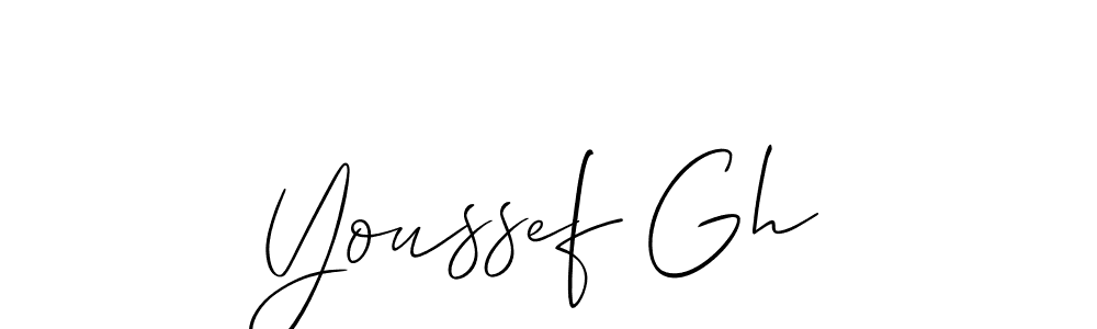This is the best signature style for the Youssef Gh name. Also you like these signature font (Allison_Script). Mix name signature. Youssef Gh signature style 2 images and pictures png