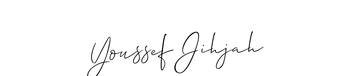 if you are searching for the best signature style for your name Youssef Jihjah. so please give up your signature search. here we have designed multiple signature styles  using Allison_Script. Youssef Jihjah signature style 2 images and pictures png