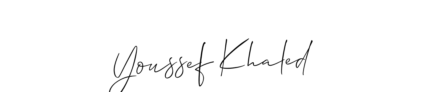 Similarly Allison_Script is the best handwritten signature design. Signature creator online .You can use it as an online autograph creator for name Youssef Khaled. Youssef Khaled signature style 2 images and pictures png