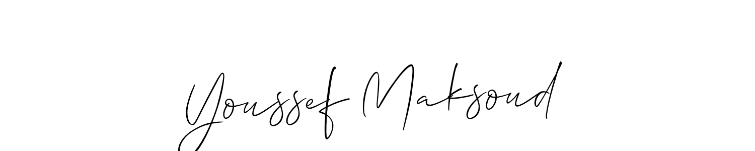 How to make Youssef Maksoud name signature. Use Allison_Script style for creating short signs online. This is the latest handwritten sign. Youssef Maksoud signature style 2 images and pictures png