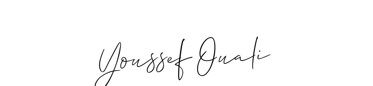 Make a beautiful signature design for name Youssef Ouali. With this signature (Allison_Script) style, you can create a handwritten signature for free. Youssef Ouali signature style 2 images and pictures png