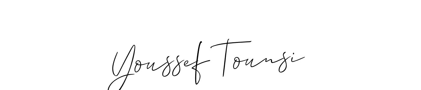 Also You can easily find your signature by using the search form. We will create Youssef Tounsi name handwritten signature images for you free of cost using Allison_Script sign style. Youssef Tounsi signature style 2 images and pictures png