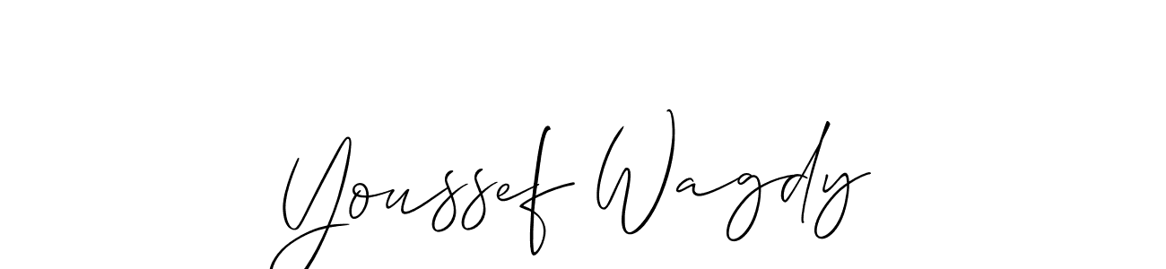 Design your own signature with our free online signature maker. With this signature software, you can create a handwritten (Allison_Script) signature for name Youssef Wagdy. Youssef Wagdy signature style 2 images and pictures png