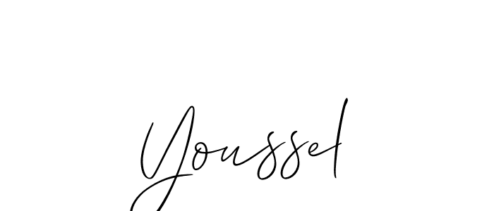 Design your own signature with our free online signature maker. With this signature software, you can create a handwritten (Allison_Script) signature for name Youssel. Youssel signature style 2 images and pictures png