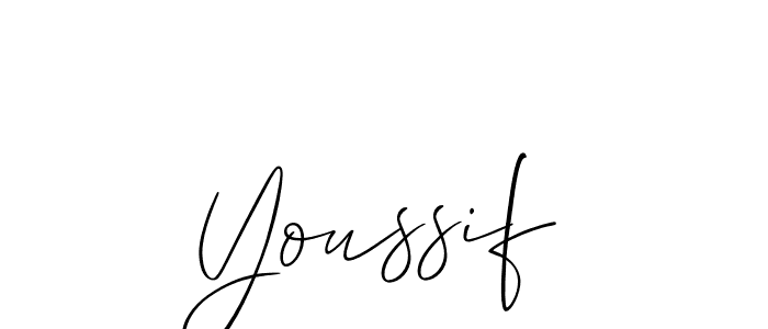 How to make Youssif name signature. Use Allison_Script style for creating short signs online. This is the latest handwritten sign. Youssif signature style 2 images and pictures png