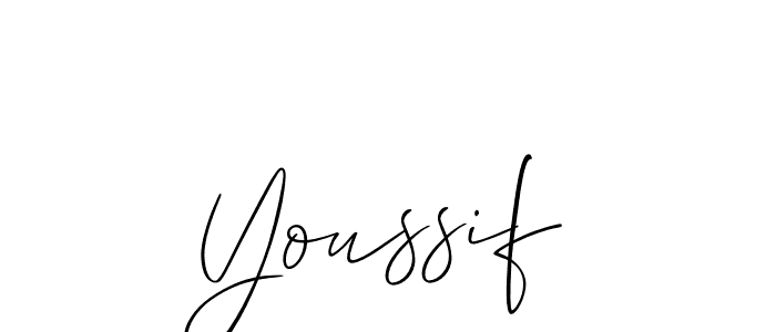 if you are searching for the best signature style for your name Youssif. so please give up your signature search. here we have designed multiple signature styles  using Allison_Script. Youssif signature style 2 images and pictures png