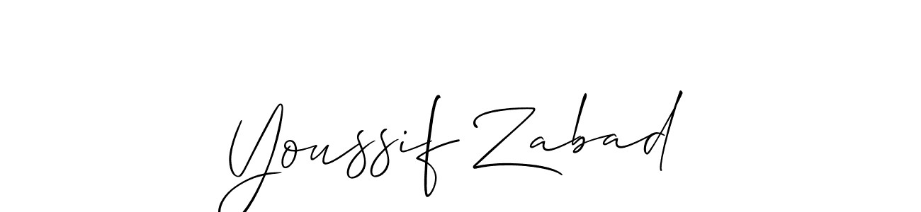 Allison_Script is a professional signature style that is perfect for those who want to add a touch of class to their signature. It is also a great choice for those who want to make their signature more unique. Get Youssif Zabad name to fancy signature for free. Youssif Zabad signature style 2 images and pictures png