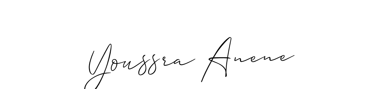 How to make Youssra Anene name signature. Use Allison_Script style for creating short signs online. This is the latest handwritten sign. Youssra Anene signature style 2 images and pictures png