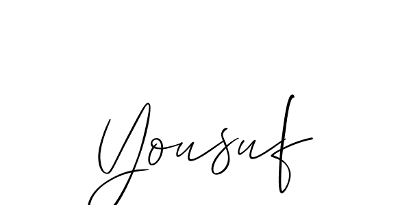 How to make Yousuf signature? Allison_Script is a professional autograph style. Create handwritten signature for Yousuf name. Yousuf signature style 2 images and pictures png
