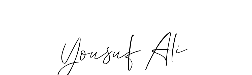 Design your own signature with our free online signature maker. With this signature software, you can create a handwritten (Allison_Script) signature for name Yousuf Ali. Yousuf Ali signature style 2 images and pictures png