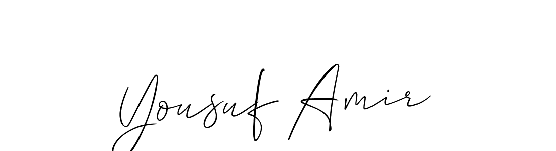 You should practise on your own different ways (Allison_Script) to write your name (Yousuf Amir) in signature. don't let someone else do it for you. Yousuf Amir signature style 2 images and pictures png