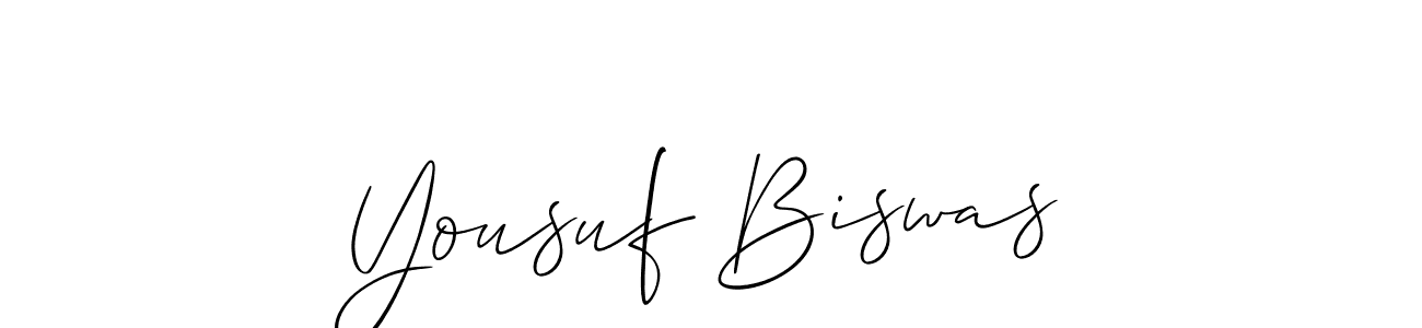 How to make Yousuf Biswas name signature. Use Allison_Script style for creating short signs online. This is the latest handwritten sign. Yousuf Biswas signature style 2 images and pictures png