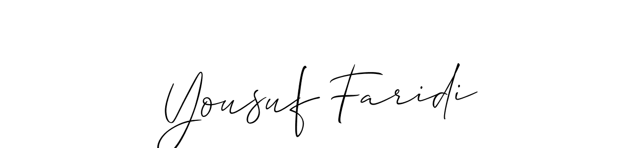Make a short Yousuf Faridi signature style. Manage your documents anywhere anytime using Allison_Script. Create and add eSignatures, submit forms, share and send files easily. Yousuf Faridi signature style 2 images and pictures png