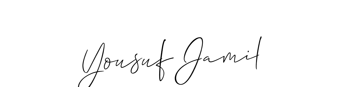 How to Draw Yousuf Jamil signature style? Allison_Script is a latest design signature styles for name Yousuf Jamil. Yousuf Jamil signature style 2 images and pictures png