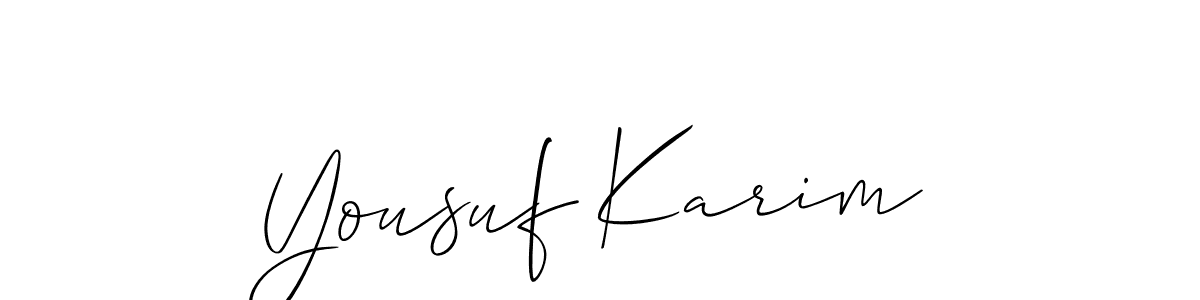 How to Draw Yousuf Karim signature style? Allison_Script is a latest design signature styles for name Yousuf Karim. Yousuf Karim signature style 2 images and pictures png