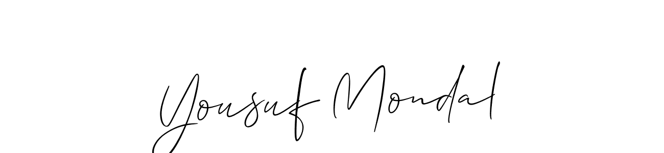Allison_Script is a professional signature style that is perfect for those who want to add a touch of class to their signature. It is also a great choice for those who want to make their signature more unique. Get Yousuf Mondal name to fancy signature for free. Yousuf Mondal signature style 2 images and pictures png