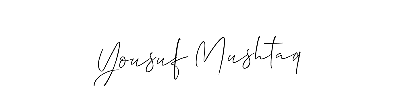 You can use this online signature creator to create a handwritten signature for the name Yousuf Mushtaq. This is the best online autograph maker. Yousuf Mushtaq signature style 2 images and pictures png