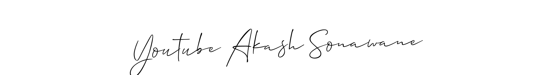 It looks lik you need a new signature style for name Youtube Akash Sonawane. Design unique handwritten (Allison_Script) signature with our free signature maker in just a few clicks. Youtube Akash Sonawane signature style 2 images and pictures png