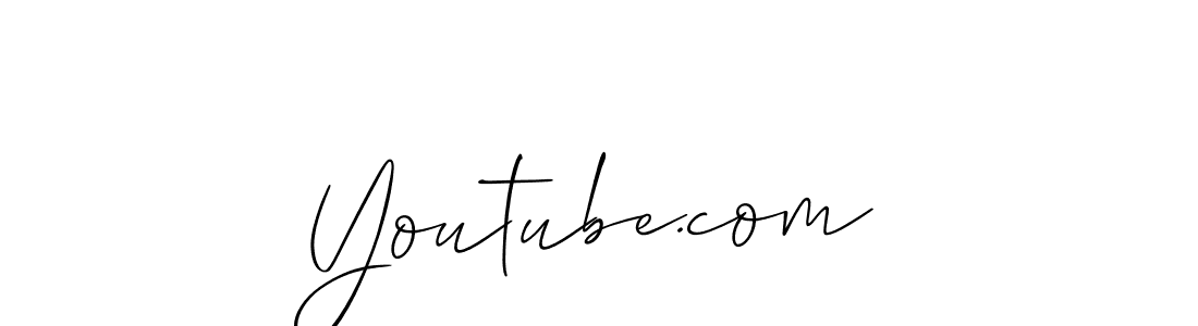 Design your own signature with our free online signature maker. With this signature software, you can create a handwritten (Allison_Script) signature for name Youtube.com. Youtube.com signature style 2 images and pictures png