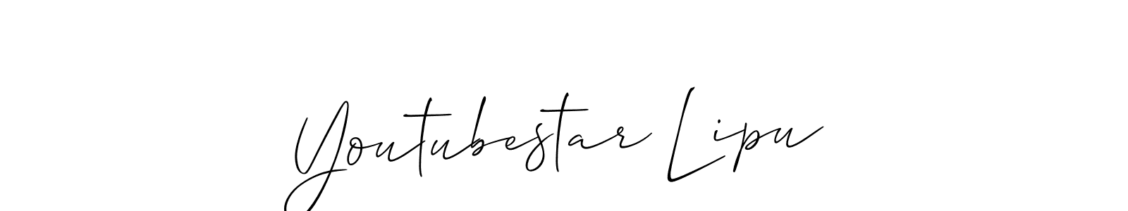 Create a beautiful signature design for name Youtubestar Lipu. With this signature (Allison_Script) fonts, you can make a handwritten signature for free. Youtubestar Lipu signature style 2 images and pictures png