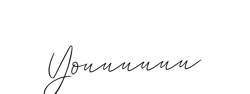 How to make Youuuuuu name signature. Use Allison_Script style for creating short signs online. This is the latest handwritten sign. Youuuuuu signature style 2 images and pictures png