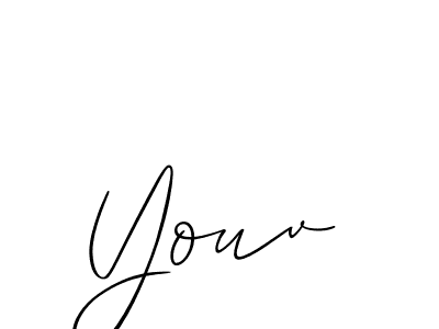 Youv stylish signature style. Best Handwritten Sign (Allison_Script) for my name. Handwritten Signature Collection Ideas for my name Youv. Youv signature style 2 images and pictures png