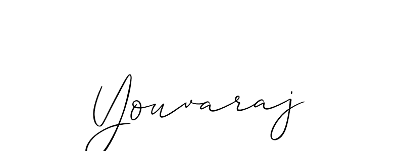 Use a signature maker to create a handwritten signature online. With this signature software, you can design (Allison_Script) your own signature for name Youvaraj. Youvaraj signature style 2 images and pictures png