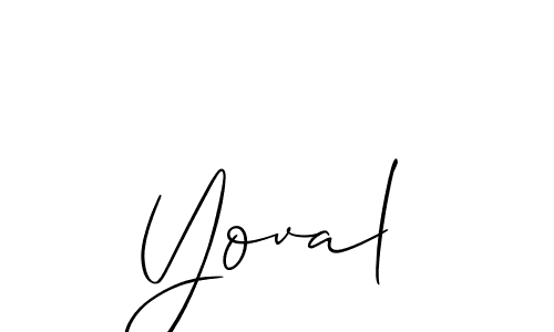 Allison_Script is a professional signature style that is perfect for those who want to add a touch of class to their signature. It is also a great choice for those who want to make their signature more unique. Get Yoval name to fancy signature for free. Yoval signature style 2 images and pictures png