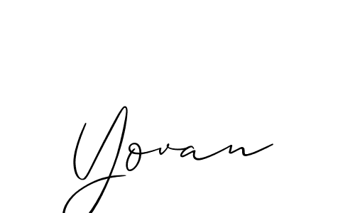 Allison_Script is a professional signature style that is perfect for those who want to add a touch of class to their signature. It is also a great choice for those who want to make their signature more unique. Get Yovan name to fancy signature for free. Yovan signature style 2 images and pictures png