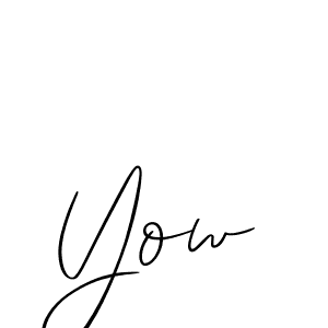 You should practise on your own different ways (Allison_Script) to write your name (Yow) in signature. don't let someone else do it for you. Yow signature style 2 images and pictures png