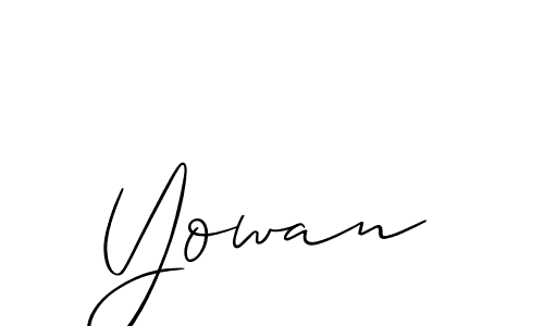 Best and Professional Signature Style for Yowan. Allison_Script Best Signature Style Collection. Yowan signature style 2 images and pictures png