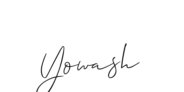 How to make Yowash signature? Allison_Script is a professional autograph style. Create handwritten signature for Yowash name. Yowash signature style 2 images and pictures png