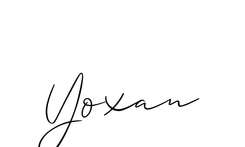 Also we have Yoxan name is the best signature style. Create professional handwritten signature collection using Allison_Script autograph style. Yoxan signature style 2 images and pictures png