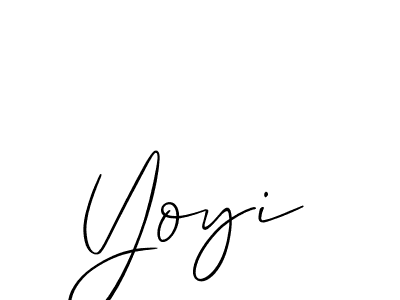 How to make Yoyi name signature. Use Allison_Script style for creating short signs online. This is the latest handwritten sign. Yoyi signature style 2 images and pictures png