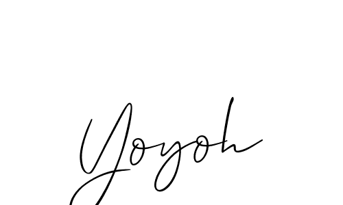 You should practise on your own different ways (Allison_Script) to write your name (Yoyoh) in signature. don't let someone else do it for you. Yoyoh signature style 2 images and pictures png