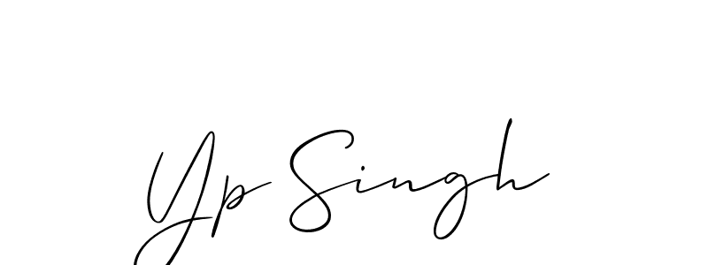 The best way (Allison_Script) to make a short signature is to pick only two or three words in your name. The name Yp Singh include a total of six letters. For converting this name. Yp Singh signature style 2 images and pictures png