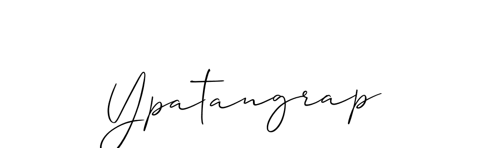 Create a beautiful signature design for name Ypatangrap. With this signature (Allison_Script) fonts, you can make a handwritten signature for free. Ypatangrap signature style 2 images and pictures png