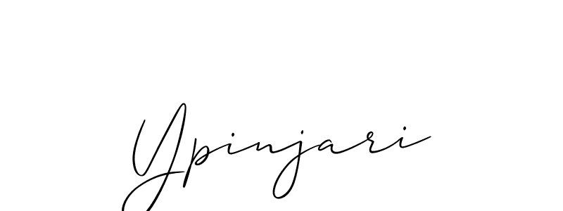 Design your own signature with our free online signature maker. With this signature software, you can create a handwritten (Allison_Script) signature for name Ypinjari. Ypinjari signature style 2 images and pictures png