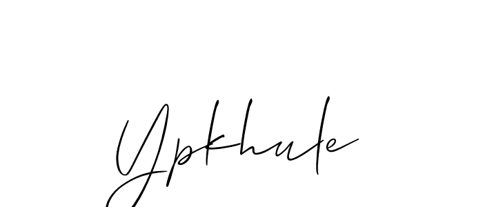 How to make Ypkhule signature? Allison_Script is a professional autograph style. Create handwritten signature for Ypkhule name. Ypkhule signature style 2 images and pictures png