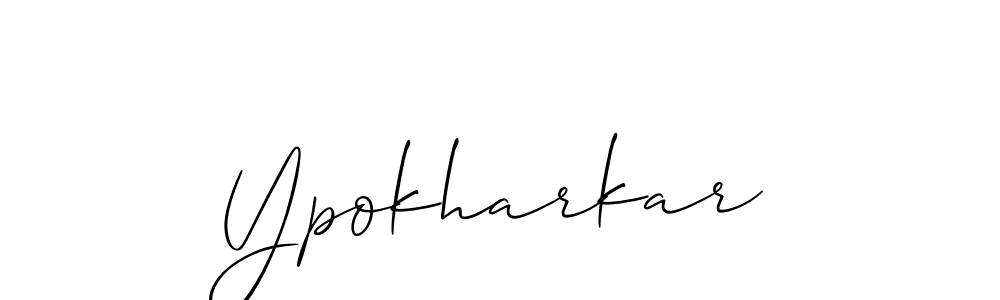 Ypokharkar stylish signature style. Best Handwritten Sign (Allison_Script) for my name. Handwritten Signature Collection Ideas for my name Ypokharkar. Ypokharkar signature style 2 images and pictures png