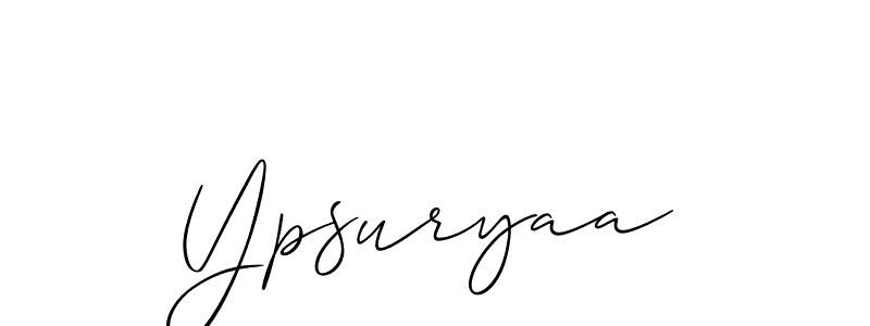 Use a signature maker to create a handwritten signature online. With this signature software, you can design (Allison_Script) your own signature for name Ypsuryaa. Ypsuryaa signature style 2 images and pictures png