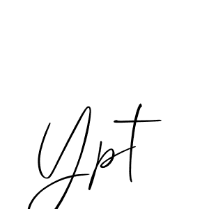 Ypt stylish signature style. Best Handwritten Sign (Allison_Script) for my name. Handwritten Signature Collection Ideas for my name Ypt. Ypt signature style 2 images and pictures png