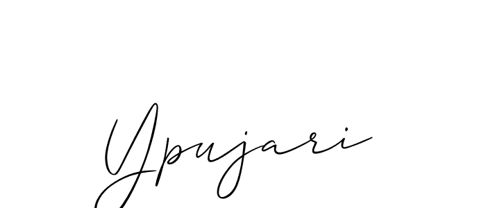 Use a signature maker to create a handwritten signature online. With this signature software, you can design (Allison_Script) your own signature for name Ypujari. Ypujari signature style 2 images and pictures png