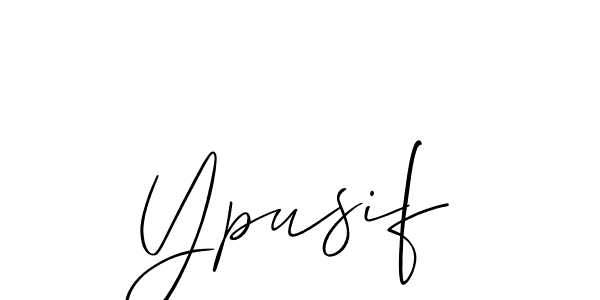 Design your own signature with our free online signature maker. With this signature software, you can create a handwritten (Allison_Script) signature for name Ypusif. Ypusif signature style 2 images and pictures png