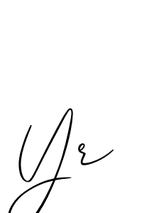 How to make Yr signature? Allison_Script is a professional autograph style. Create handwritten signature for Yr name. Yr signature style 2 images and pictures png