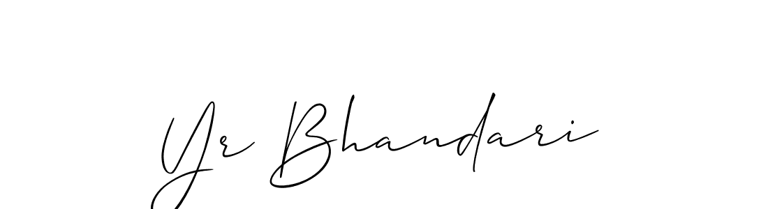 You can use this online signature creator to create a handwritten signature for the name Yr Bhandari. This is the best online autograph maker. Yr Bhandari signature style 2 images and pictures png