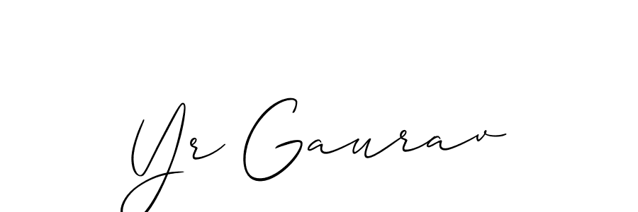 Yr Gaurav stylish signature style. Best Handwritten Sign (Allison_Script) for my name. Handwritten Signature Collection Ideas for my name Yr Gaurav. Yr Gaurav signature style 2 images and pictures png
