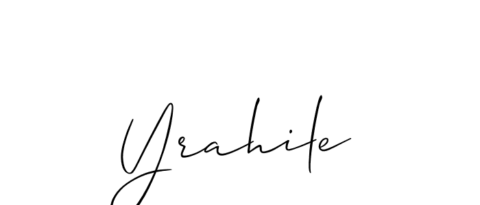 How to Draw Yrahile signature style? Allison_Script is a latest design signature styles for name Yrahile. Yrahile signature style 2 images and pictures png